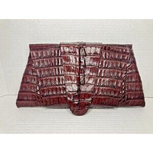 Juliette Jake purple Crocodile Tail  Clutch Statement Handbag Purse